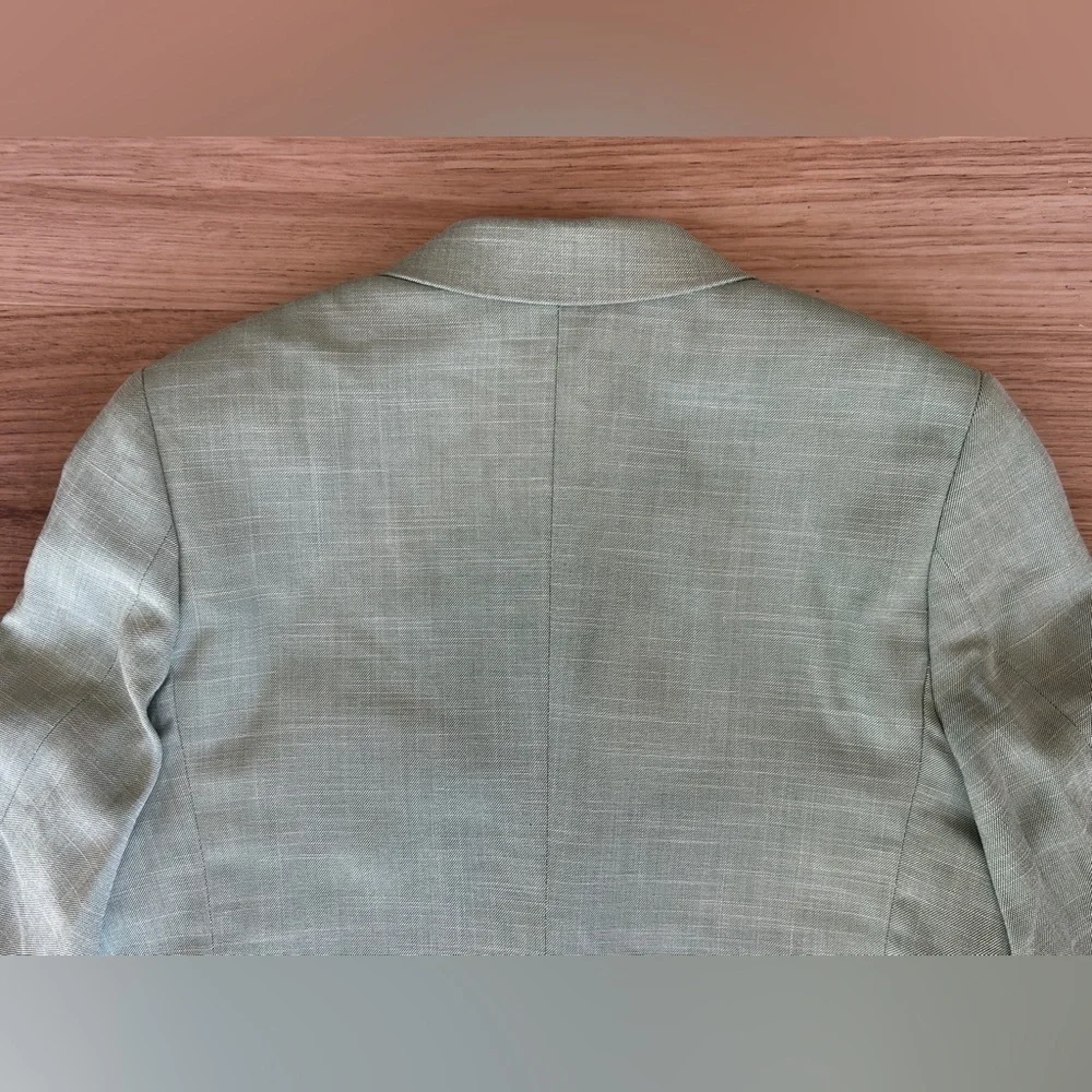 Baker By Ted Baker Boys Suit Coat Pale Blue Green With 2 Buttons Size 12 Youth